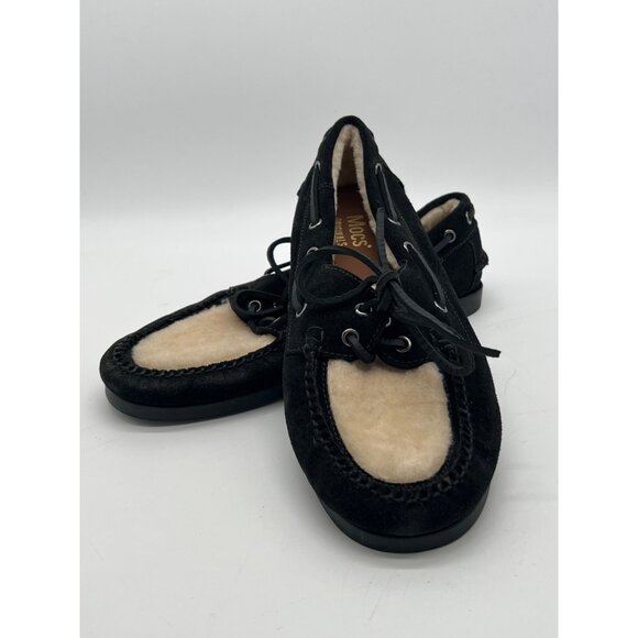 G.H. Bass Mens Black & Beige Suede Mocs Originals Size 9 - Picture 1 of 10